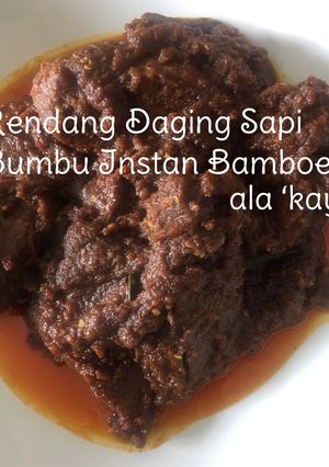 Foto resep Rendang Daging Sapi Bumbu Instan Bamboe