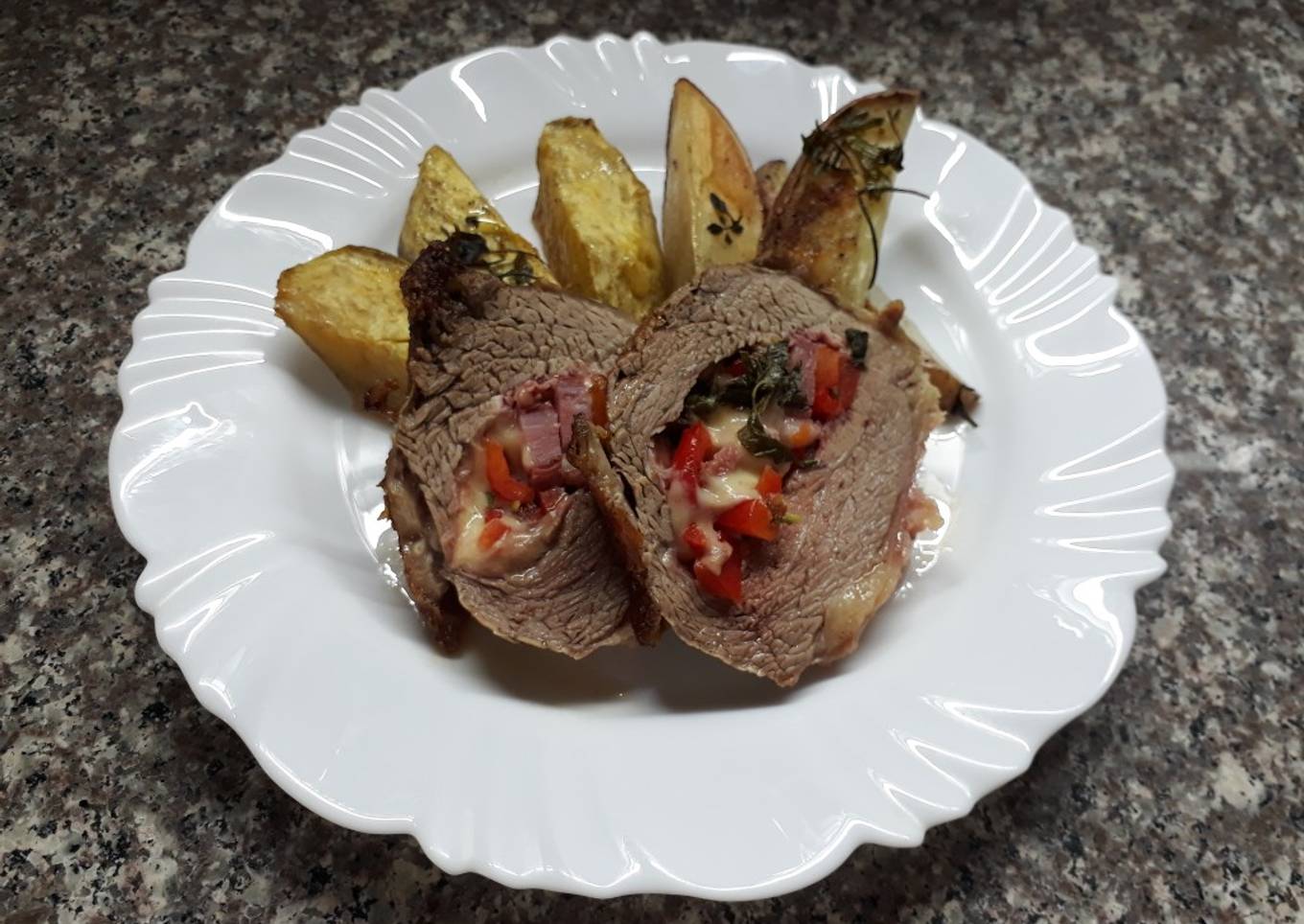 Colita de cuadril rellena