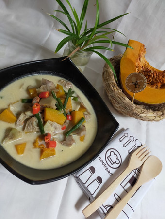 Langkah Mudah untuk Menyiapkan Lodeh Labu Kluwih Kuah Susu yang Enak Banget