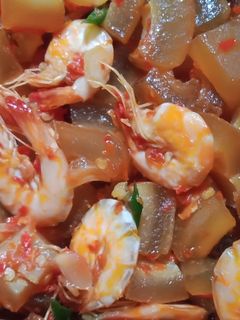 Foto resep Oseng Kikil Udang Mercon