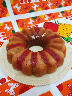 عکسی از دستور کیک توت فرنگی 🍓 با بافت پنبه ای به مناسبت روز دختر ⁦👧🏻⁩