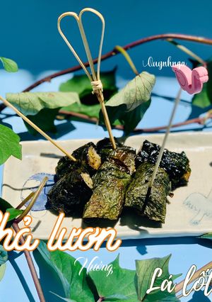 Hình của món Chả lươn nướng lá lốt.