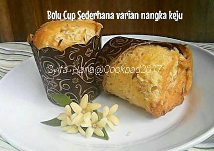 Resep Bolu Cup Sederhana varian nangka keju, Bisa Manjain Lidah