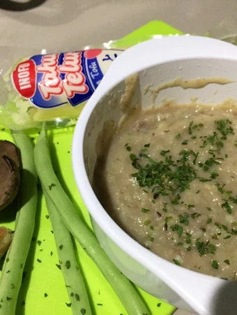 Cara Mudah Menyiapkan Resep Bubur nasi buncis baby ati ayam tofu ⭐️4 MPASI 8m yang Enak Banget Anti Ribet, Lezat