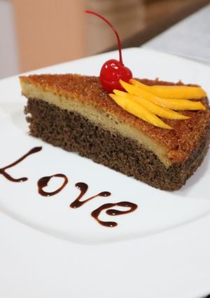 Una foto de Pastel imposible (chocoflan)