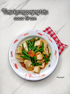 Foto resep Tumis Kacang Panjang Tahu Saos Tiram