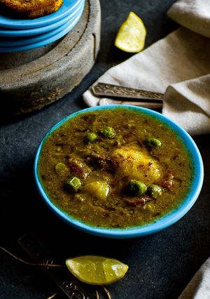A picture of Warm Winter-meal : Matar ka Nimona (Green Peas Curry).