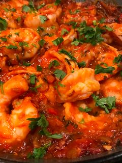 A picture of Spicy Latin-Inspired Shrimp in Tomato Sauce.