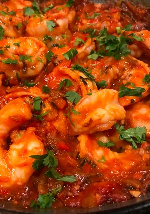 A picture of Spicy Latin-Inspired Shrimp in Tomato Sauce.