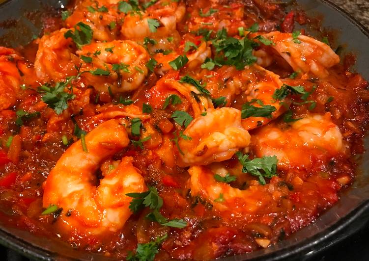 Recipe of Homemade Spicy Latin-Inspired Shrimp in Tomato Sauce