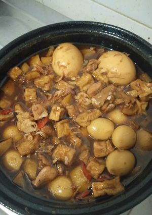 Foto resep Krengsengan Telur, Ayam dan Kentang