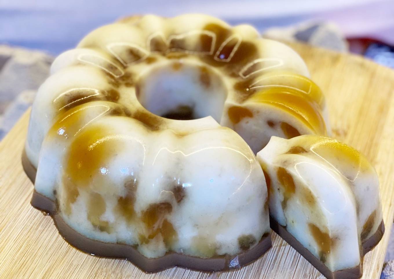 Puding Pisang Coklat