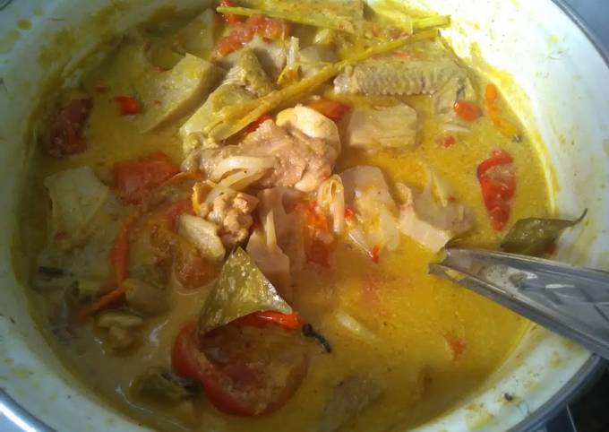 Ini dia! Resep termudah membuat Gulai Ayam Campur Nangka  lezat