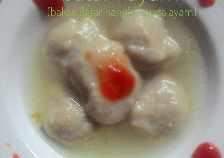 Batar kayam (bakso datar nangka muda ayam)