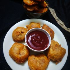 A picture of Bottle gourd fritters.