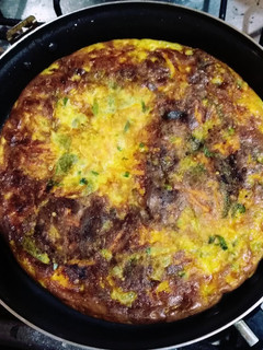 Una foto de Tortilla de caiguas con zanahorias