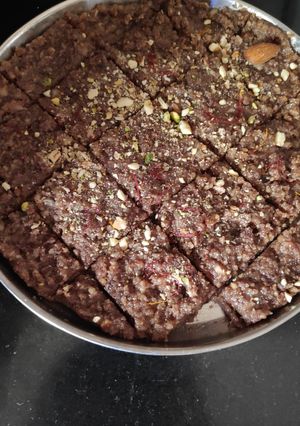 A picture of Walnut dry fruit mithai.