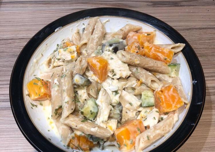 Recipe of Homemade Chicken and butternut squash pasta