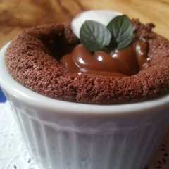 Una foto de Soufflé de chocolate
