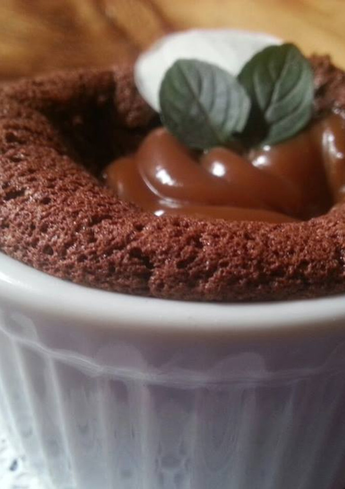 Una foto de Soufflé de chocolate