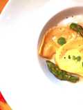 Mezzelune giganti asparagi e menta