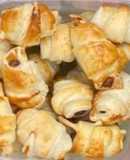 Mini Croissantes de Massa Folhada na Airfryer