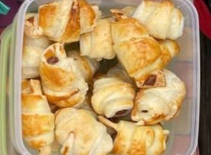 Foto de Mini Croissantes de Massa Folhada na Airfryer
