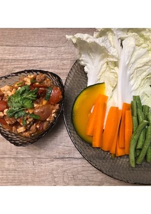 รูปของ น้ำพริกอ่อง🍅🐽หมูสับเต้าหู้