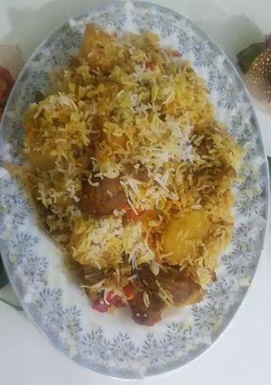 A picture of Beef biryani.