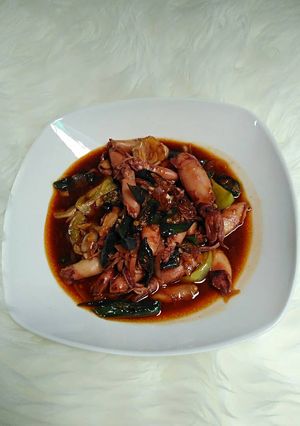 Foto resep Cumi asin saus tiram cabe hijau