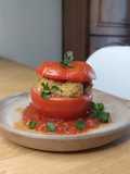 🍅Tomate farcie à l'émincé blé et soja sauce tomate maison