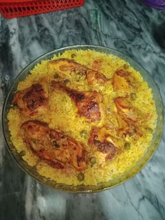 صورة لوصفة ارز بالدجاج على طريقتي