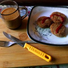 A picture of Chicken shami kabab.