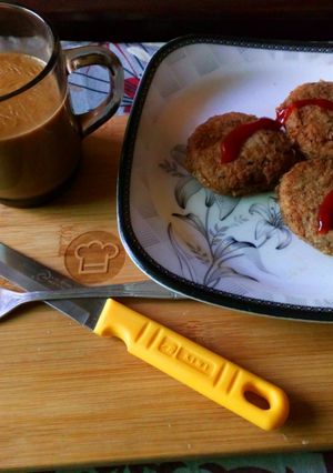 A picture of Chicken shami kabab.