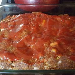 A picture of Mom's Meatloaf.