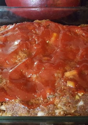 A picture of Mom's Meatloaf.