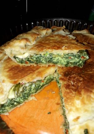 Una foto de Tarta de espinaca y queso