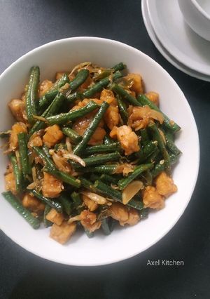 Foto resep Tumis Kacang Panjang, Tempe, Teri pedas bumbu simpel