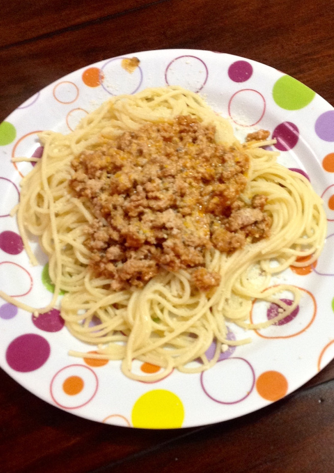 Una foto de Spaghetti a la Boloñesa