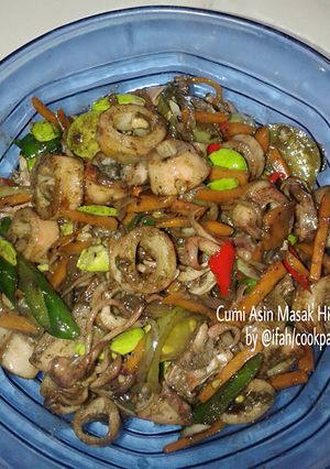 Foto resep Cumi Asin Masak Hitam