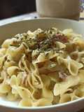 Pasta risottata con atún y estragón