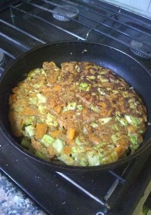 Una foto de Tortilla de zanahoria y zapallo