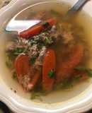 Canh thịt bò rau răm