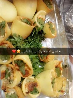 صورة لوصفة قوارب البطاطس الشهيه ❤