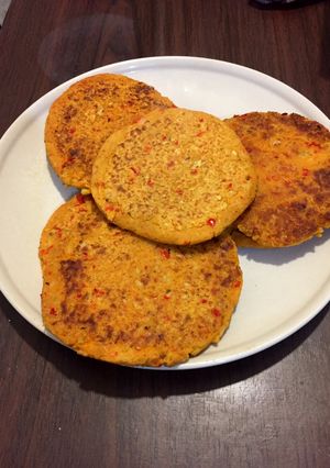 Una foto de Hamburguesas de garbanzos🧡