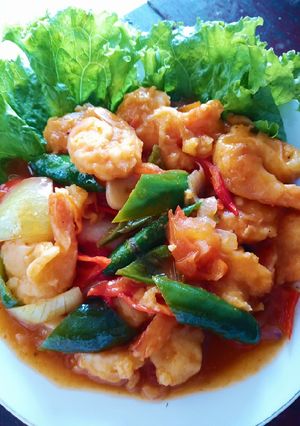 Foto resep Udang asam manis pedas