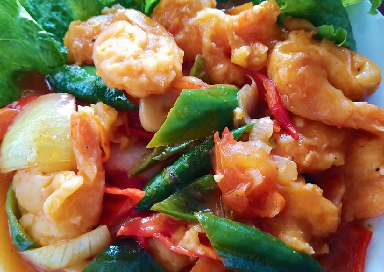 Resep Udang asam manis pedas, Lezat