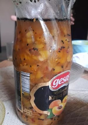 A picture of Homemade raw mango sauce.