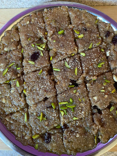 A picture of Khorak (sindhi sweet).