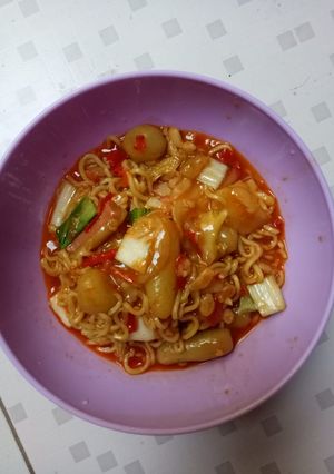 Foto resep Seblak mie + cilok